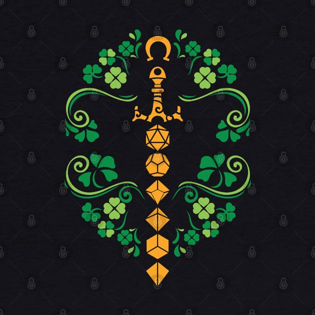 Lucky Golden Dice Sword of St Patrick by pixeptional